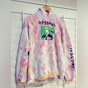 Rare Original Vintage Naruto Shippuden Tie Dye Pullover Hoodie *One of a kind*